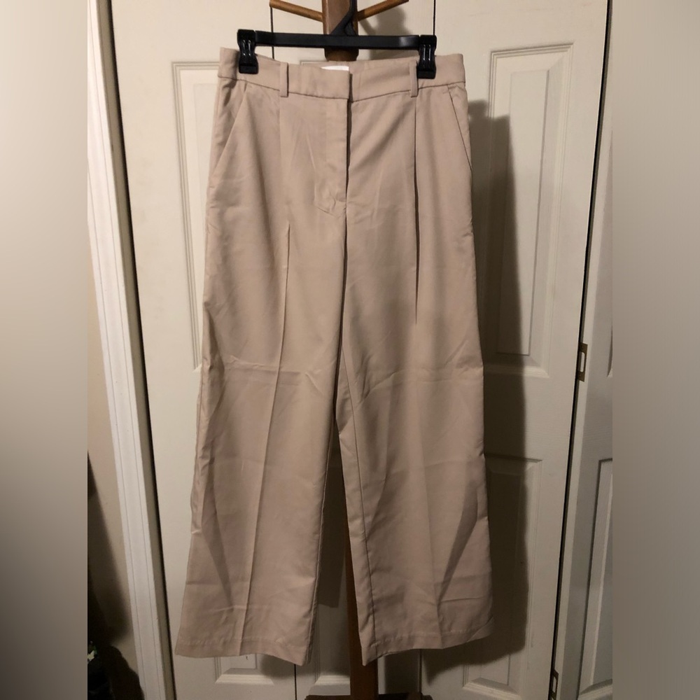 H&M Beige Wide-Leg Pants